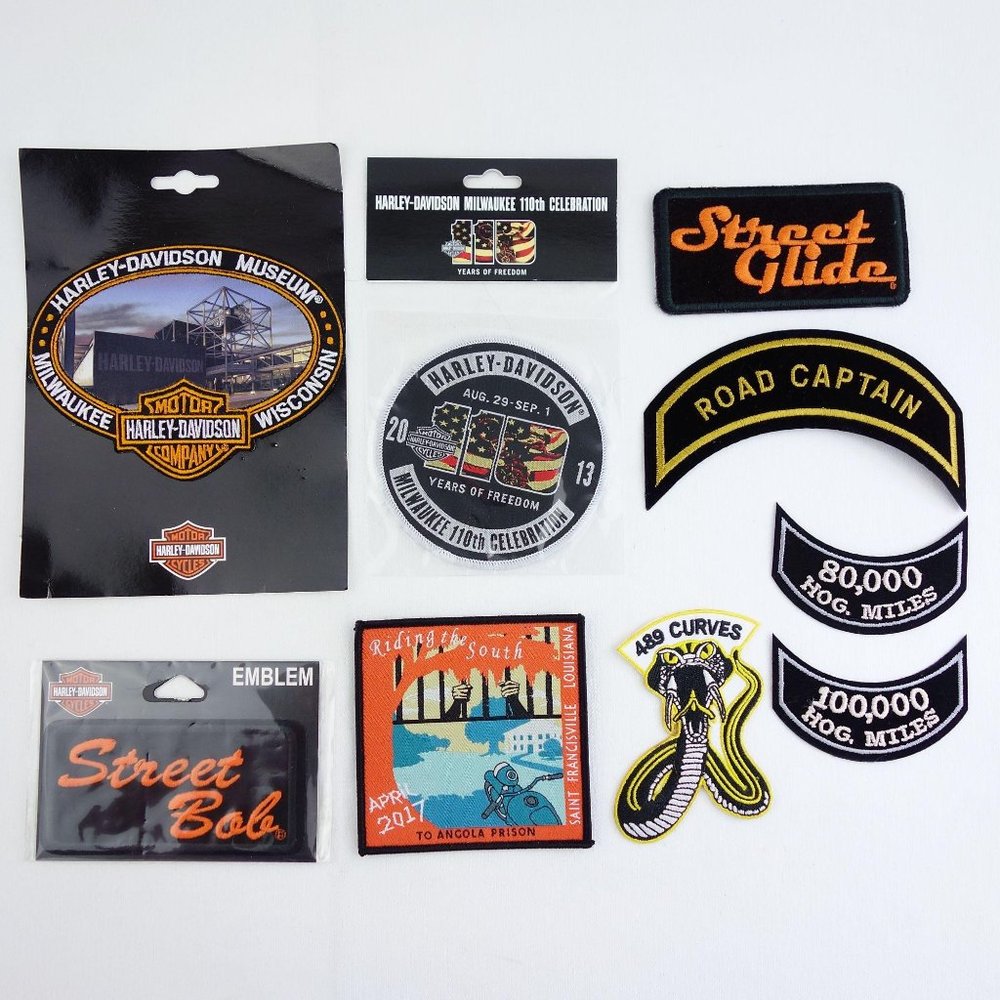 Mixed Lot of‎ 9 Assorted Biker Motorcycle Embroidered Patches